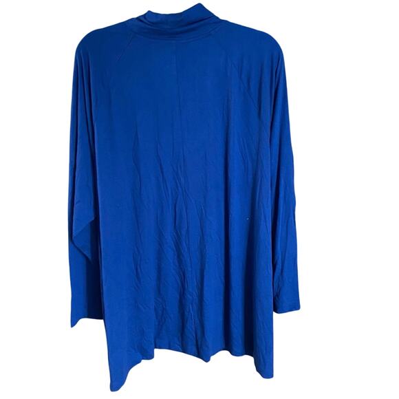J.Jill Luxe Supima Everyday Turtleneck Tunic Blue 3X comfort long sleeve cozy - Picture 2 of 7